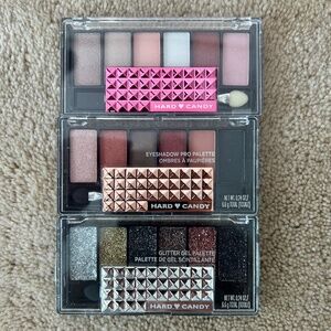 NWT Hard Candy Set of 3 Eyeshadow Palettes with 6 Shades Each